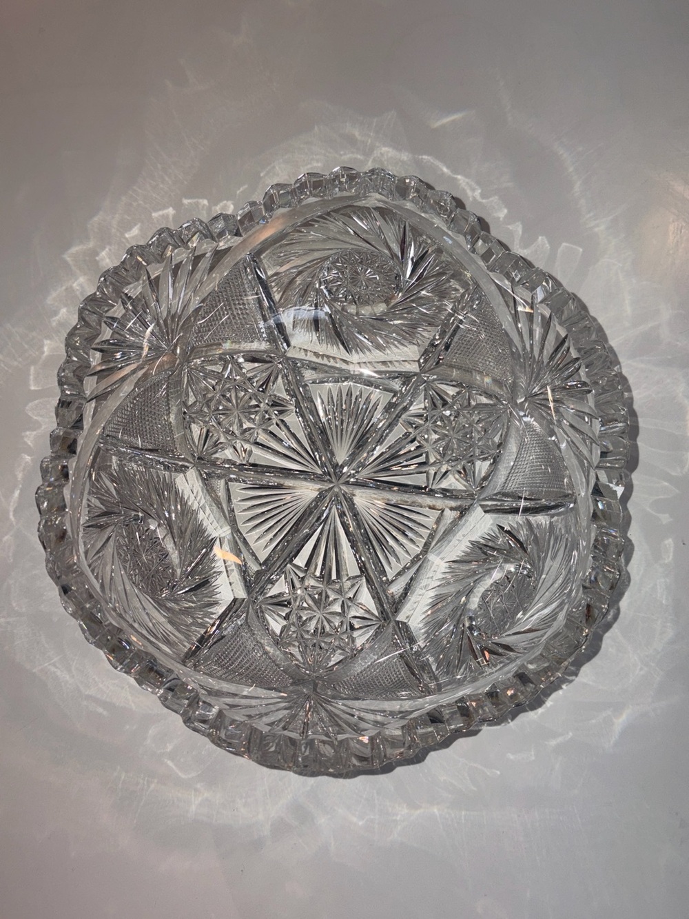 Cut Crystal Serving Bowl - Clear